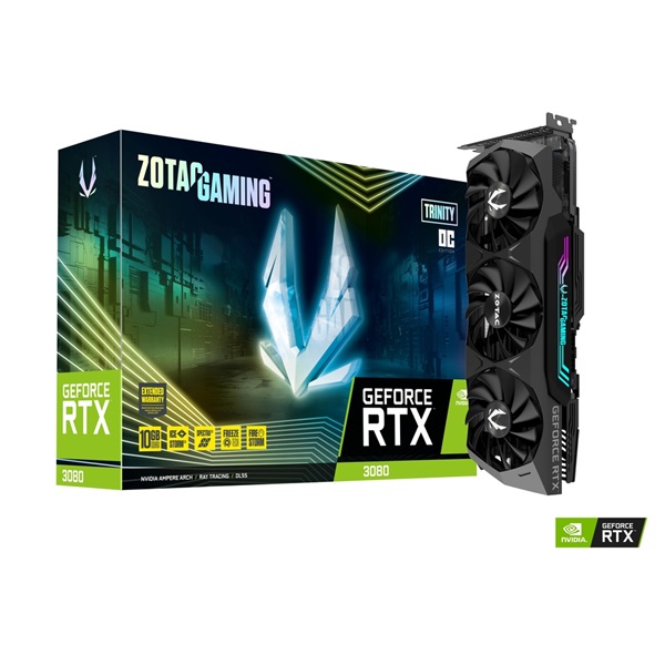 Zotac GAMING GeForce RTX 3080 Trinity OC nVidia 10GB GDDR6X 320bit  PCIe videokártya