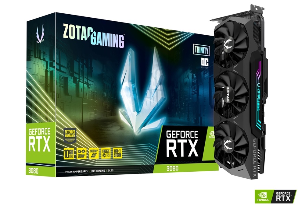 Zotac GAMING GeForce RTX 3080 Trinity OC nVidia 10GB GDDR6X 320bit  PCIe videokártya