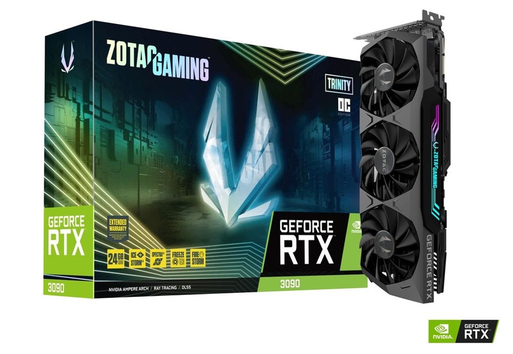 Zotac GAMING GeForce RTX 3090 Trinity OC nVidia 24GB GDDR6X 384bit  PCIe videokártya