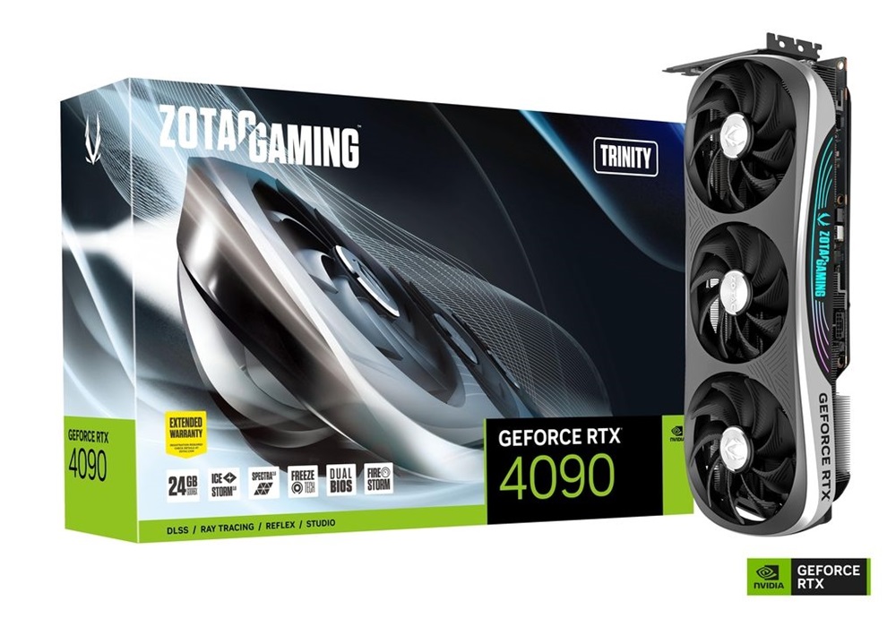 Zotac GAMING GeForce RTX 4090 Trinity nVidia 24GB GDDR6X 384bit PCIe videókártya