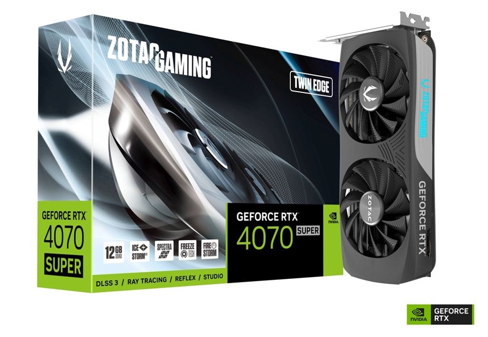 Zotac GAMING GeForce RTX 4070 SUPER Twin Edge nVidia 12GB GDDR6X 192bit PCIe videókártya