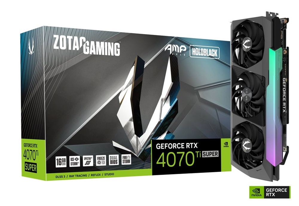 Zotac GeForce RTX 4070 Ti SUPER AMP HOLO nVidia 16GB GDDR6X 256bit PCIe videókártya