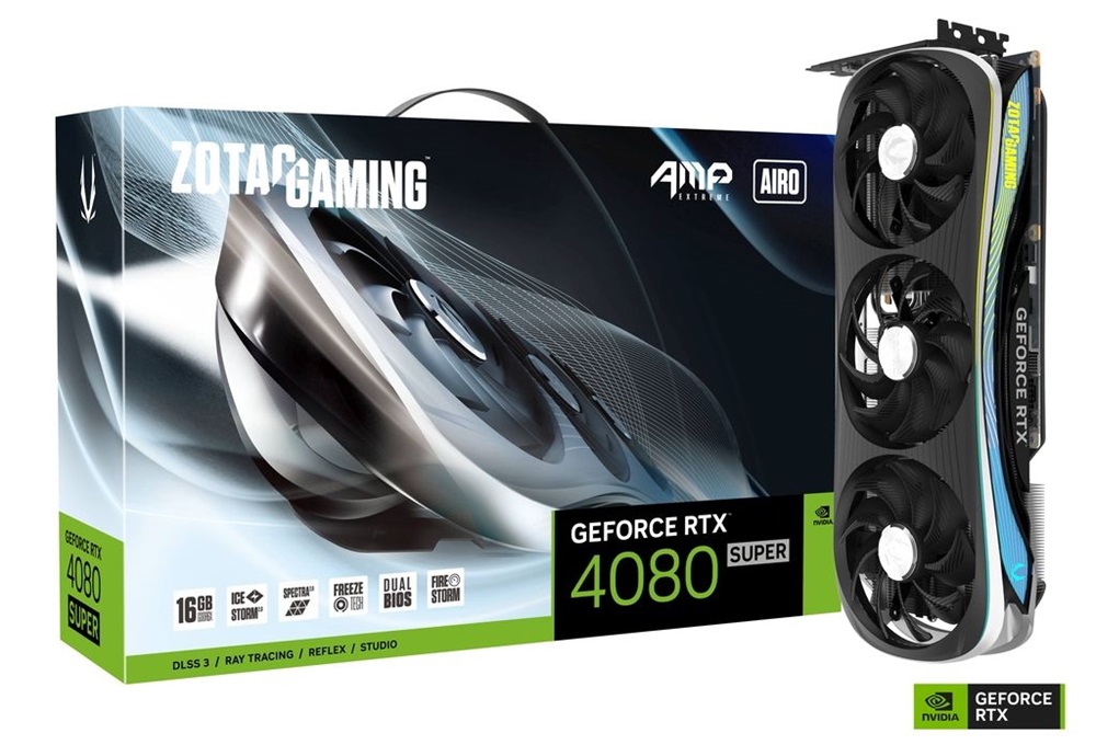 Zotac GAMING GeForce RTX 4080 SUPER AMP Extreme AIRO nVidia 16GB GDDR6X 256bit PCIe videókártya