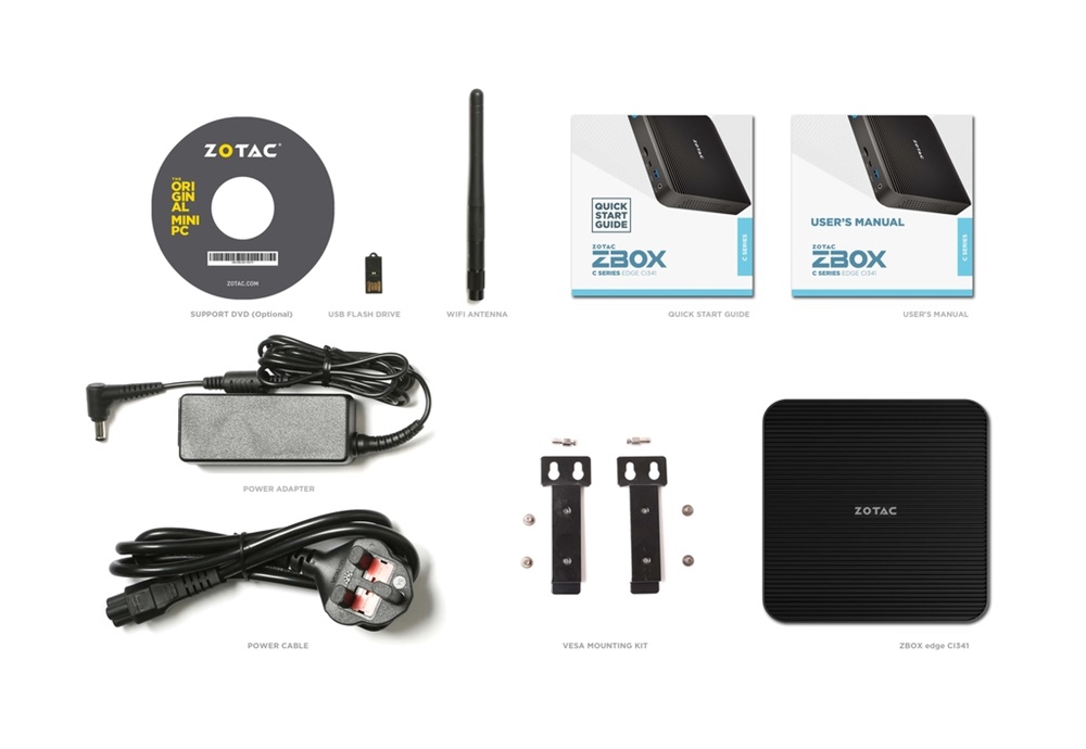 Zotac ZBOX-CI341-BE mini Intel barbone asztali PC