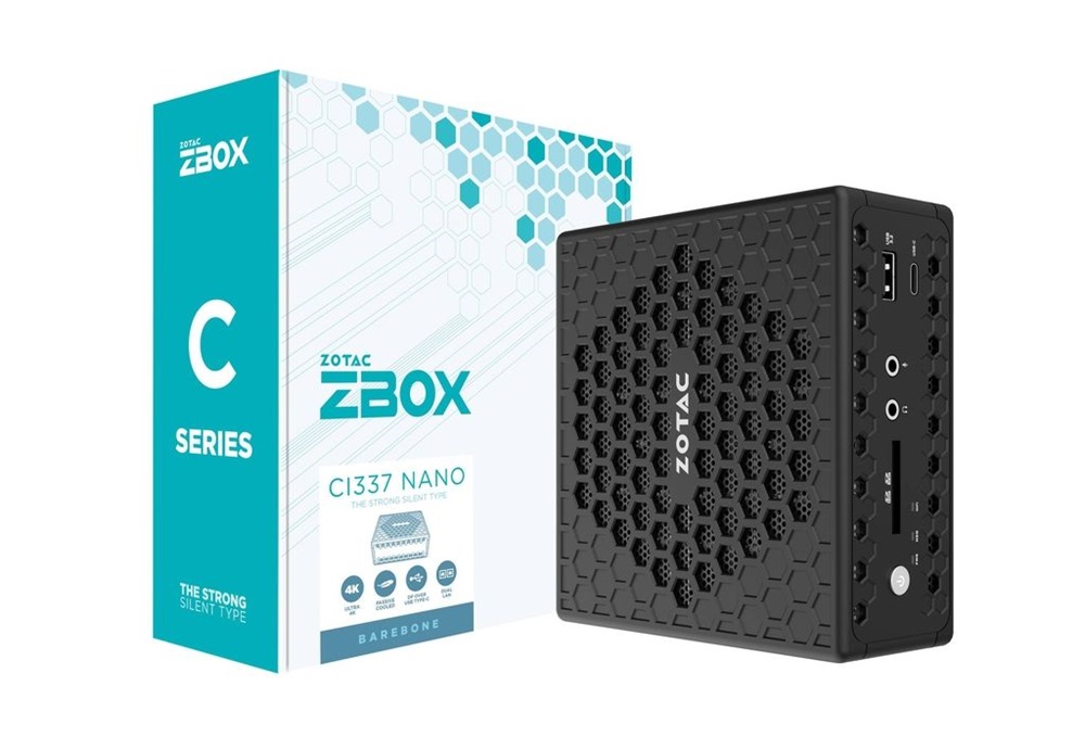 Zotac ZBOX-CI337NANO-BE Mini/Intel N100/fekete barebone asztali számítógép