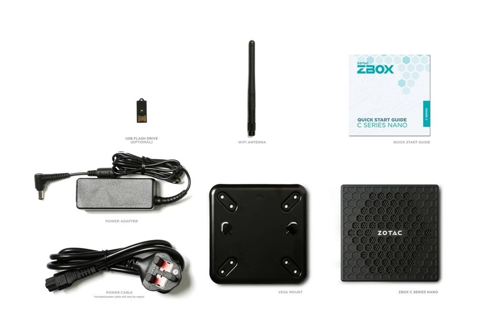 Zotac ZBOX-CI337NANO-BE Mini/Intel N100/fekete barebone asztali számítógép