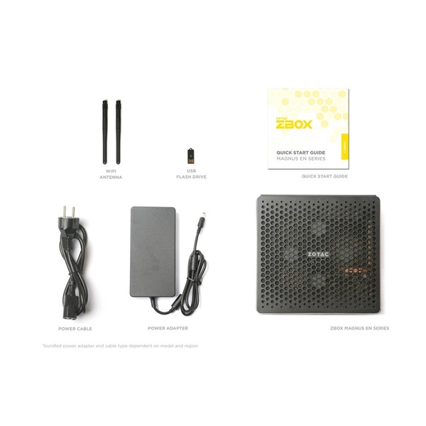 Zotac ZBOX-EN374070C-BE Mini/Core i7-13700HX/RTX 4070/fekete barebone asztali számítógép