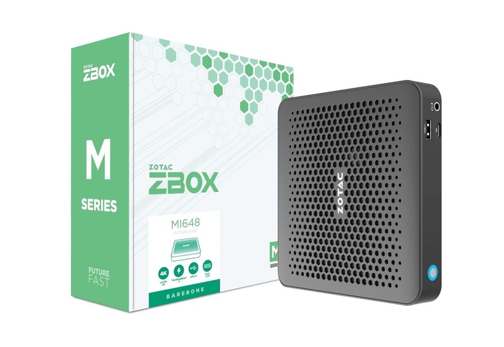 Zotac ZBOX-MI648-BE Mini/Core i5-1340P/fekete barebone asztali számítógép