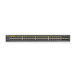 ZyXEL GS1920-48HPv2 48port GbE LAN PoE (375W) 4port Gbe combo RJ45/SFP L2 menedzselhető PoE switch
