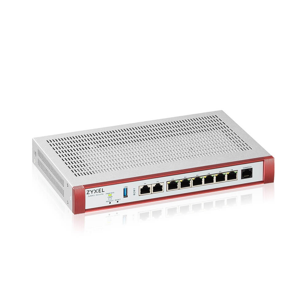 ZyXEL USGFLEX200HP 1x2.5GbE & 1x2.5GbE PoE+ Multi-Gig 6xGbE LAN/DMZ 1xUSB port Tűzfal + 1 év Gold Security Pack