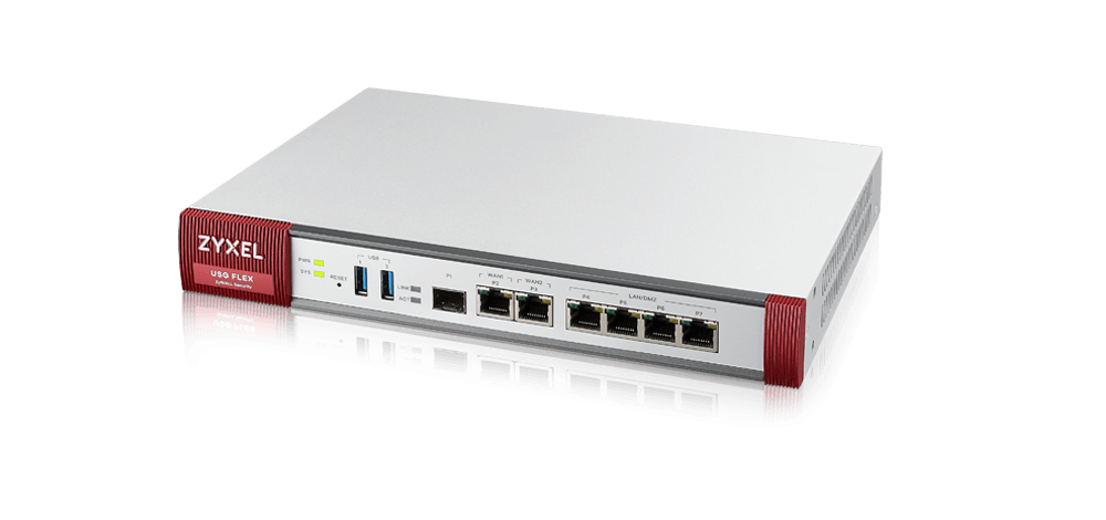 ZyXEL USGFLEX200 4xGbE LAN/DMZ 2xWAN 1xSFP 2xUSB port Tűzfal + UTM Licensz bundle