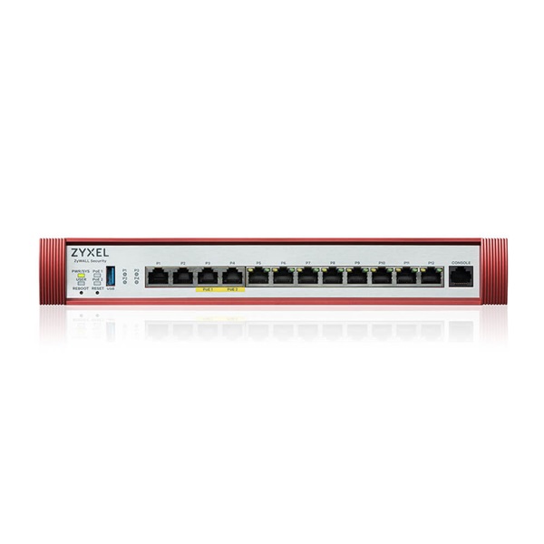 ZyXEL USGFLEX500H 2x2.5GbE Multi-Gig 2x2.5GbE PoE+ 8xGbE LAN/DMZ 1xUSB port Tűzfal + 1 év Gold Security Pack