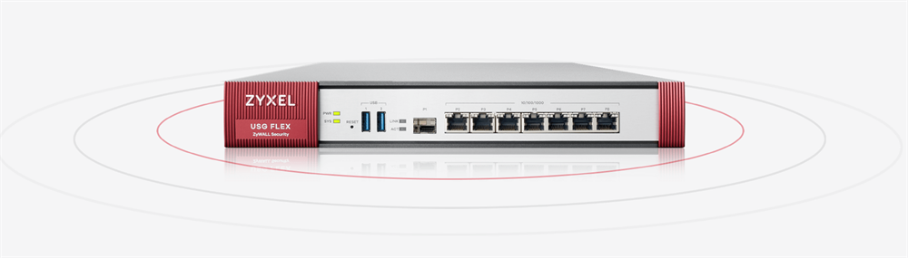 ZyXEL USGFLEX500 7xGbE LAN/DMZ 1xSFP 2xUSB port Tűzfal + UTM Licensz bundle