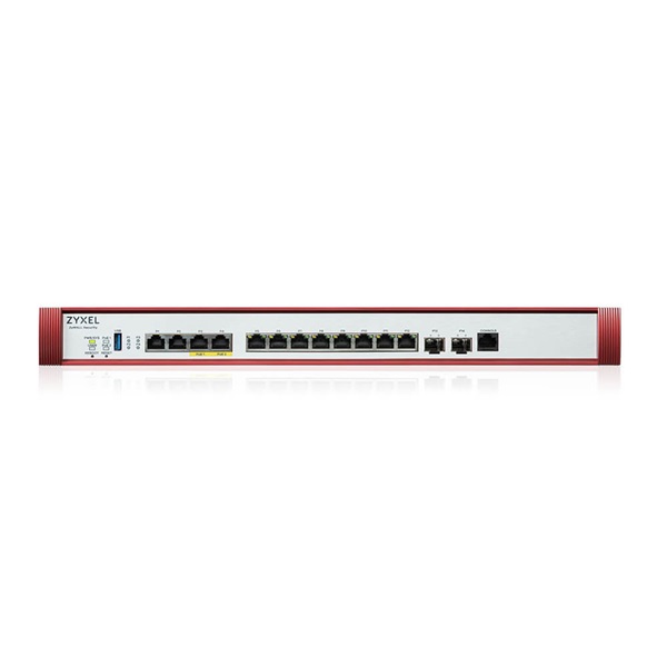 ZyXEL USGFLEX700H 2x2.5GbE Multi-Gig 2x10GbE PoE+ 8xGbE LAN/DMZ 2xSFP+ 1xUSB port Tűzfal + 1 év Entry Defense Pack