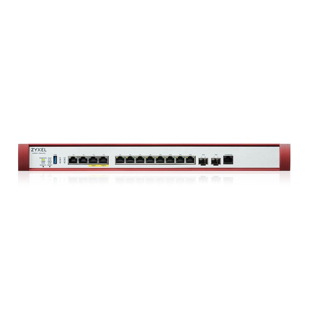 ZyXEL USGFLEX700H 2x2.5GbE Multi-Gig 2x10GbE PoE+ 8xGbE LAN/DMZ 2xSFP+ 1xUSB port Tűzfal + 1 év Entry Defense Pack