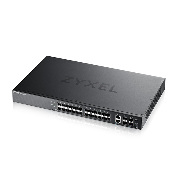 ZyXEL XGS2220-30F 24xGbE SFP 2x10mG RJ45 LAN 4x10GbE SFP+ port L3 menedzselhető switch