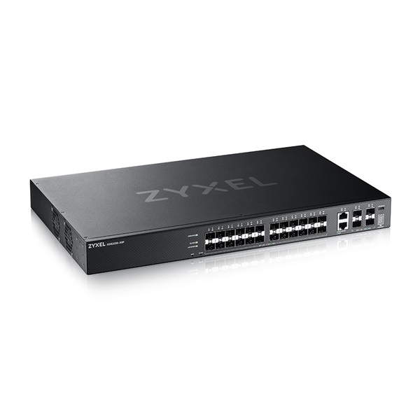 ZyXEL XGS2220-30F 24xGbE SFP 2x10mG RJ45 LAN 4x10GbE SFP+ port L3 menedzselhető switch