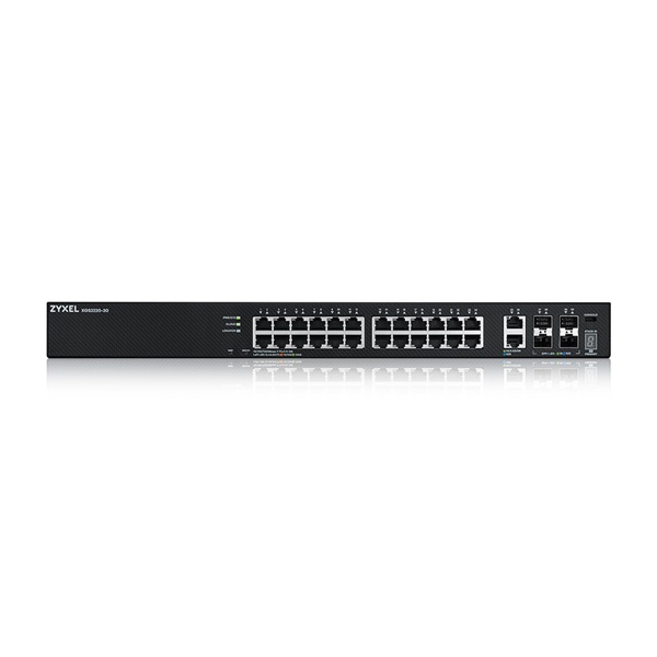 ZyXEL XGS2220-30 24xGbE LAN 2x10mG RJ45 LAN 4x10GbE SFP+ port L3 menedzselhető switch