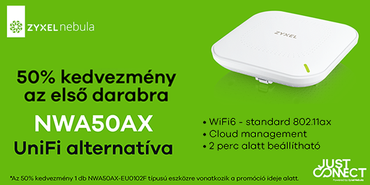 Zyxel Wi-Fi 6 Access Point 50% kedvezménnyel