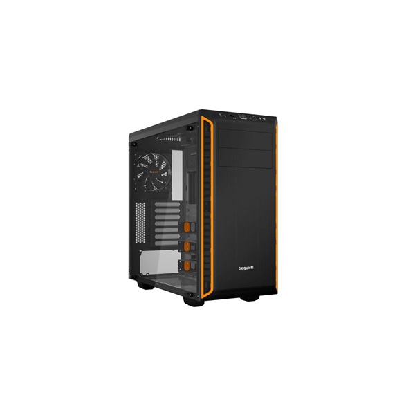 Be Quiet! Pure Base 600 fekete/narancssárga (táp nélküli) ablakos ATX ház