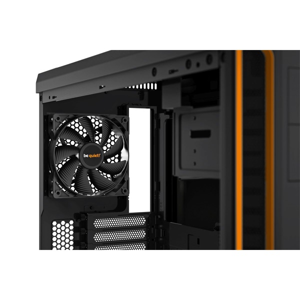 Be Quiet! Pure Base 600 fekete/narancssárga (táp nélküli) ablakos ATX ház