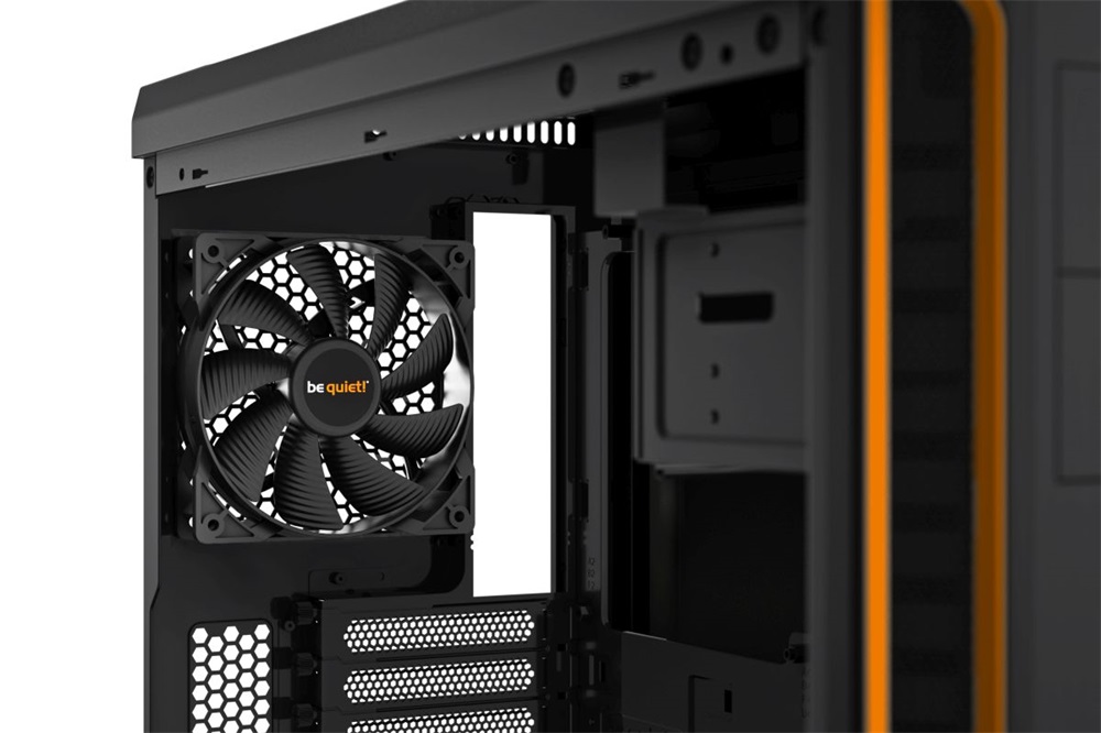 Be Quiet! Pure Base 600 fekete/narancssárga (táp nélküli) ablakos ATX ház
