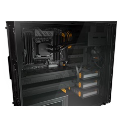 Be Quiet! Pure Base 600 fekete/narancssárga (táp nélküli) ablakos ATX ház