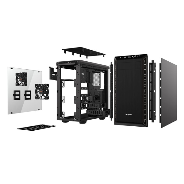 Be Quiet! Pure Base 600 fekete (táp nélküli) ablakos ATX ház