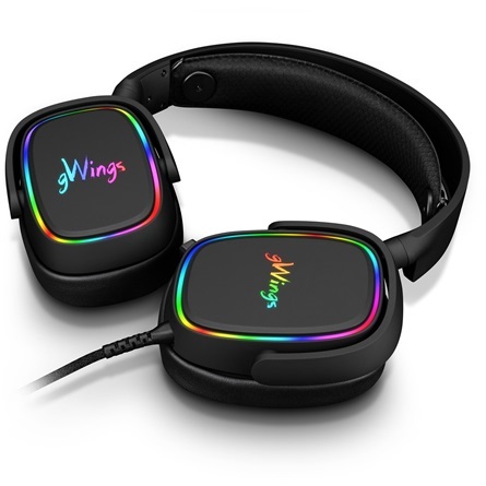 gWings GW-9100HS fekete gamer headset