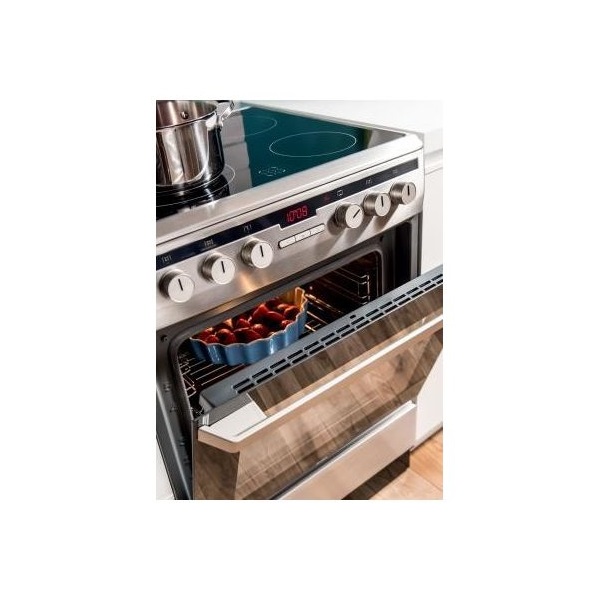 Amica 54037 inox, szabadonálló, kerámialapos, elektromos, főzőzóna: 4, sütő:66L, grill, tűzhely
