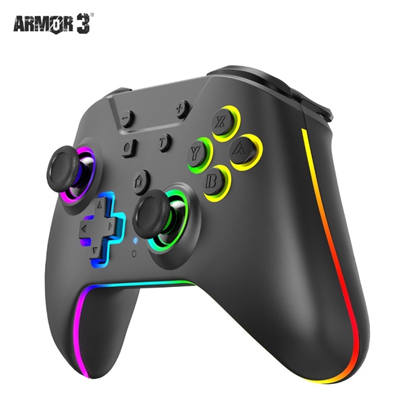 Armor3 M07619-BKHE NuRival Nintendo Switch fekete vezeték nélküli Hall Effect Stick kontroller