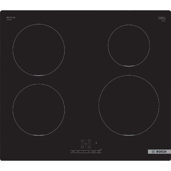 Bosch PUE611BB5E fekete, beépíthető, indukciós, főzőzóna: 4, beépíthető méret: 56cm, főzőlap