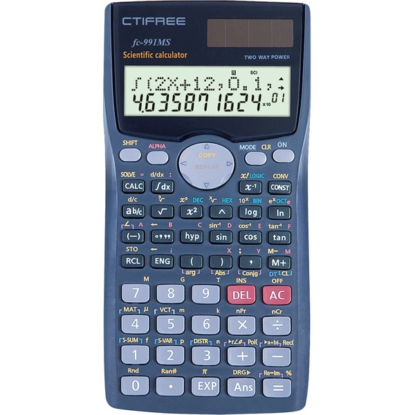 CTIFREE FC-991 MS tudományos számológép, 80x155mm, dual power, 2 év garancia