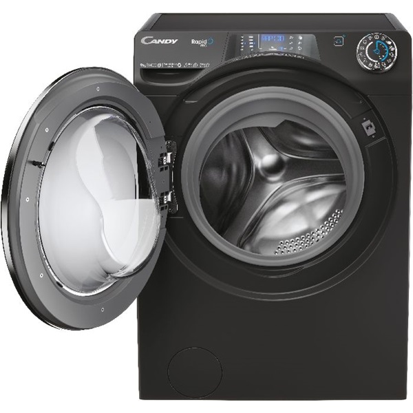Candy RP 496BWMBCB/1-S fekete, elöltöltős, max.1351ford., 9 kg, mosógép
