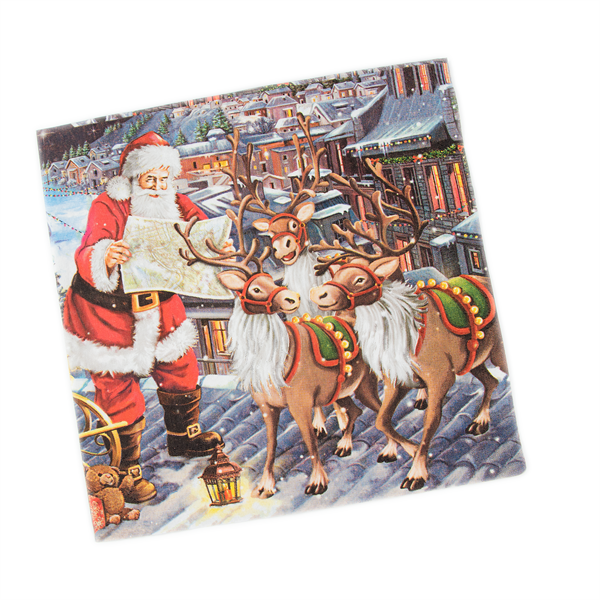 Christmas Lunch Napkins, second quality \ Serwetki Secundo Lunch Gwiazdka