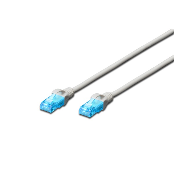 DIGITUS Cat.5e U/UTP PVC 10m szürke patch kábel