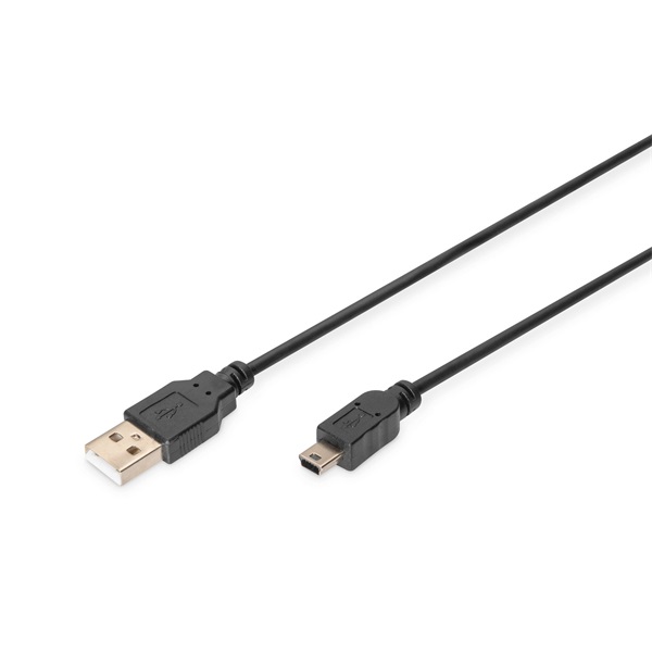 DIGITUS High Speed 2.0 mini USB B - USB type A kábel 3m