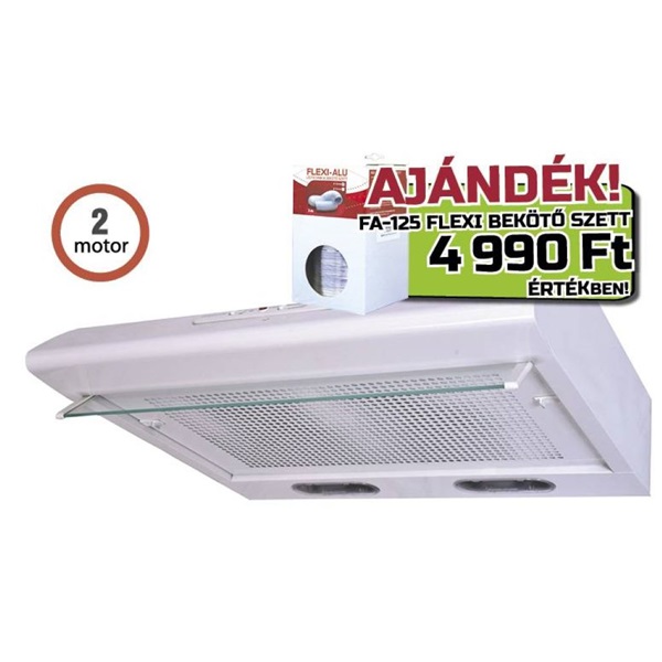 Davoline Olympia 260 LUX WH + FA 125/3 fehér páraelszívó (Használt - B)