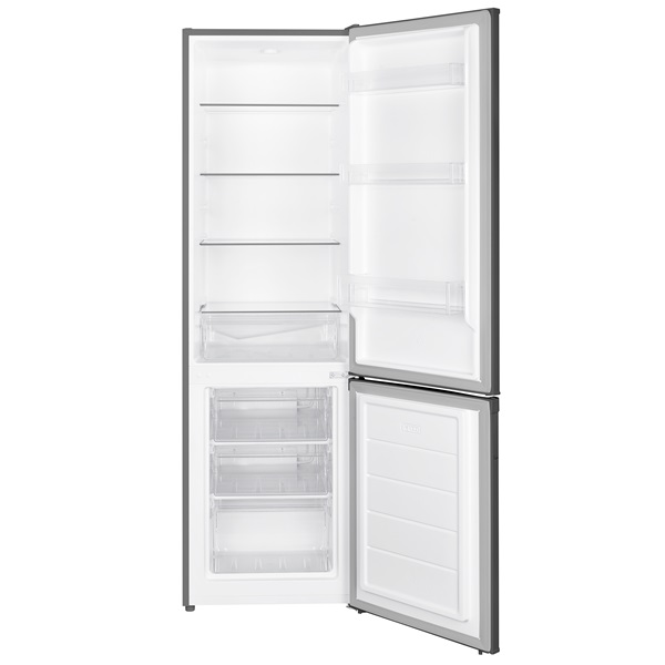 Gaba GH-265XE 265 L inox, alulfagyasztós, Hűtő:191L, Fagyasztó:71L, hűtőszekrény