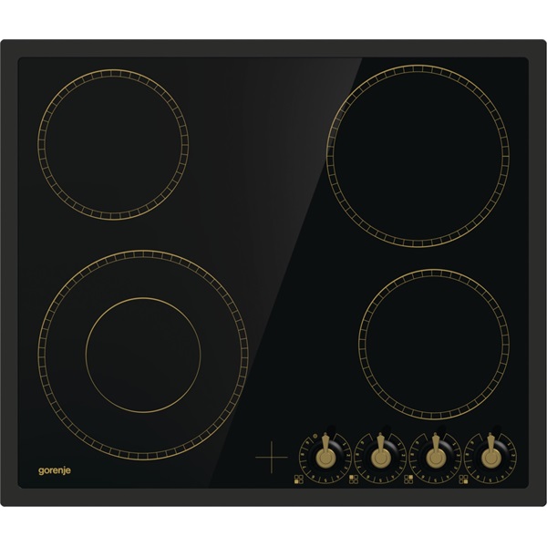 Gorenje EC642CLB fekete, beépíthető, elektromos üvegkerámia, főzőzóna: 4, beépíthető méret: 56cm, főzőlap