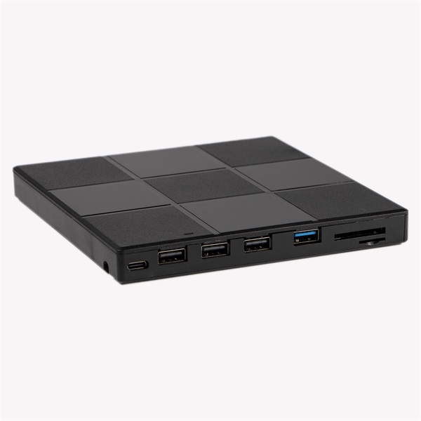 IRIS CUBE EXTERNAL DVD író, 8in1, USB 3.0, Read/write:CD/VCD/DVD, tálcás, DVD-RW, fekete