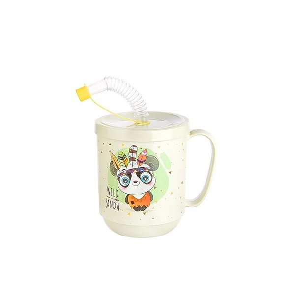 IRIS FUNNY bögre tetővel, szívószállal 350ml AP-9484