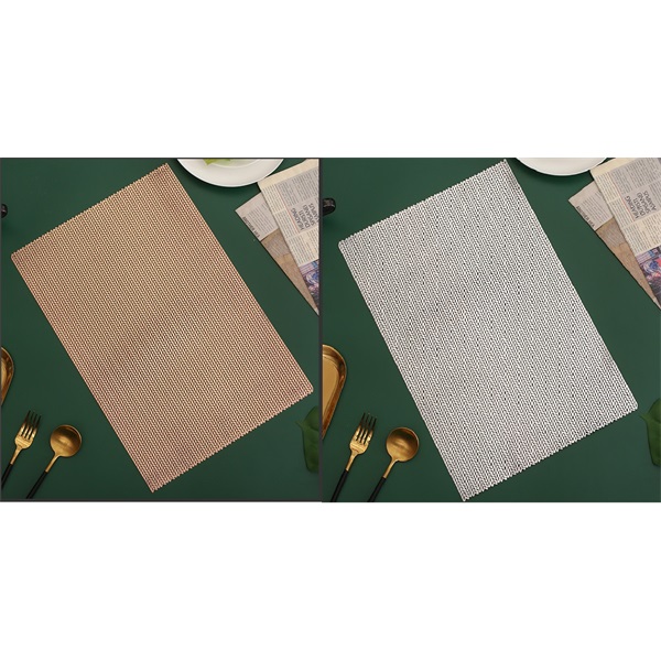 IRIS műanyag alátét, téglalap alakú, búzakalász mintáju, arany vagy ezüst 45 x 30 cm