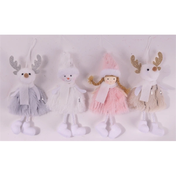 IRIS textil akasztós karácsonyi figura, 16 cm