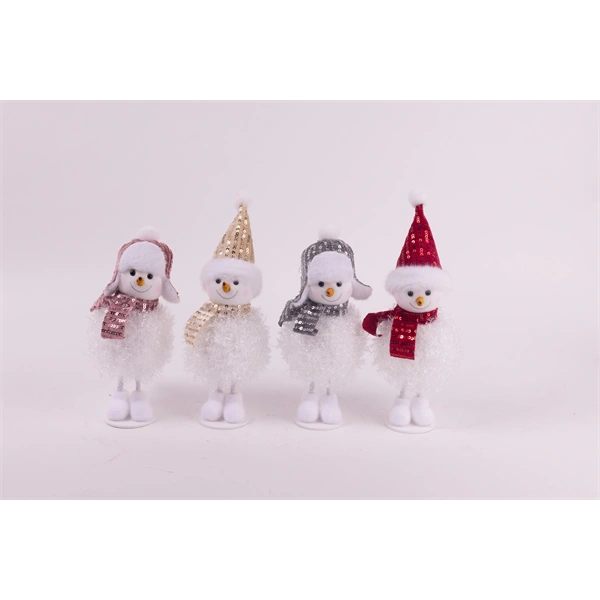 IRIS textil hóember, álló, sapkában, 23 cm