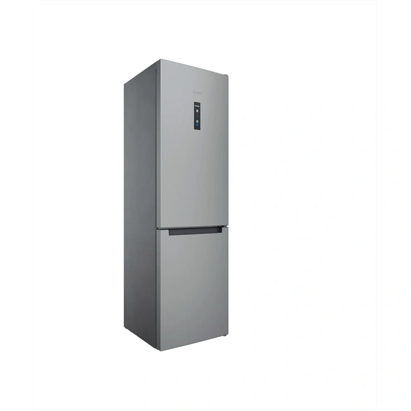 Indesit INFC9 TO32X inox, alulfagyasztós, Hűtő:263L, Fagyasztó:104L, Total No frost hűtőszekrény (Használt - B)