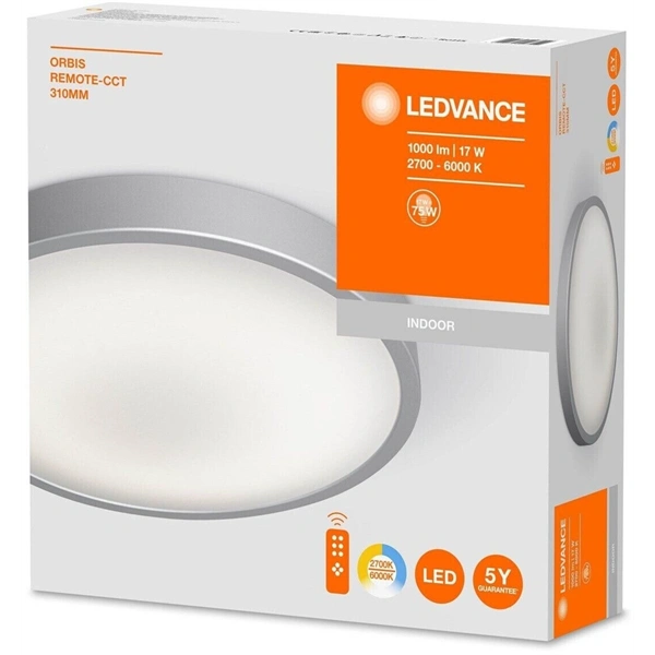 Ledvance Orbis 17W/2700-6000K/1000lm/IP20/310 mm/távirányítós mennyezeti LED lámpa