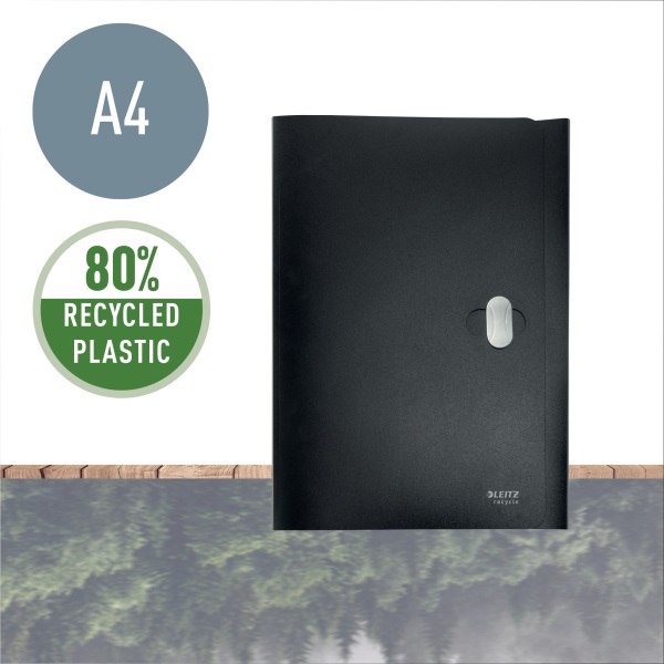 Leitz Recycle A4 PP fekete 3-pólyás mappa