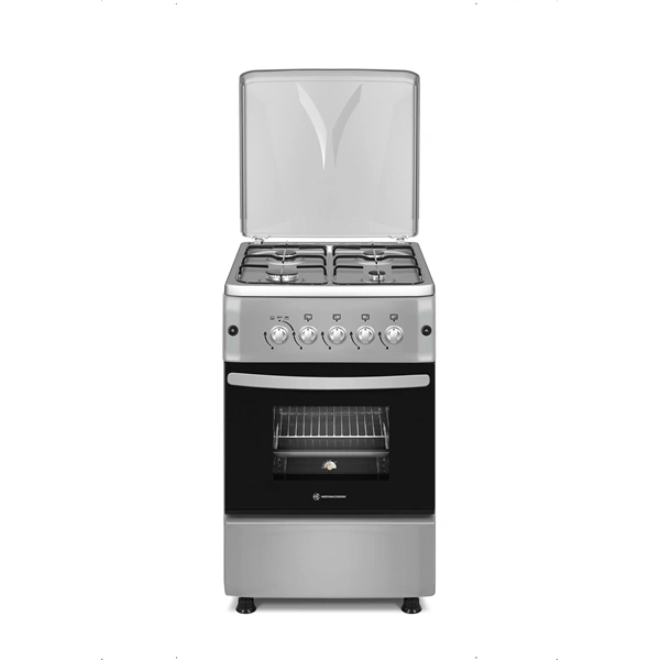 Novacook F5S40G2 INX inox, szabadonálló, gáz, főzőzóna: 4, sütő:54L, tűzhely (Újszerű)