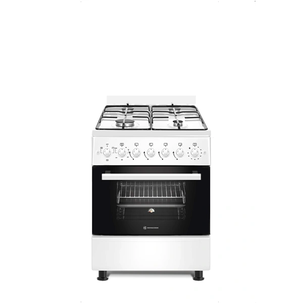 Novacook F6B40EF W fehér, szabadonálló, gáz, kombinált, főzőzóna: 4, sütő:66L, grill, tűzhely (Újszerű)